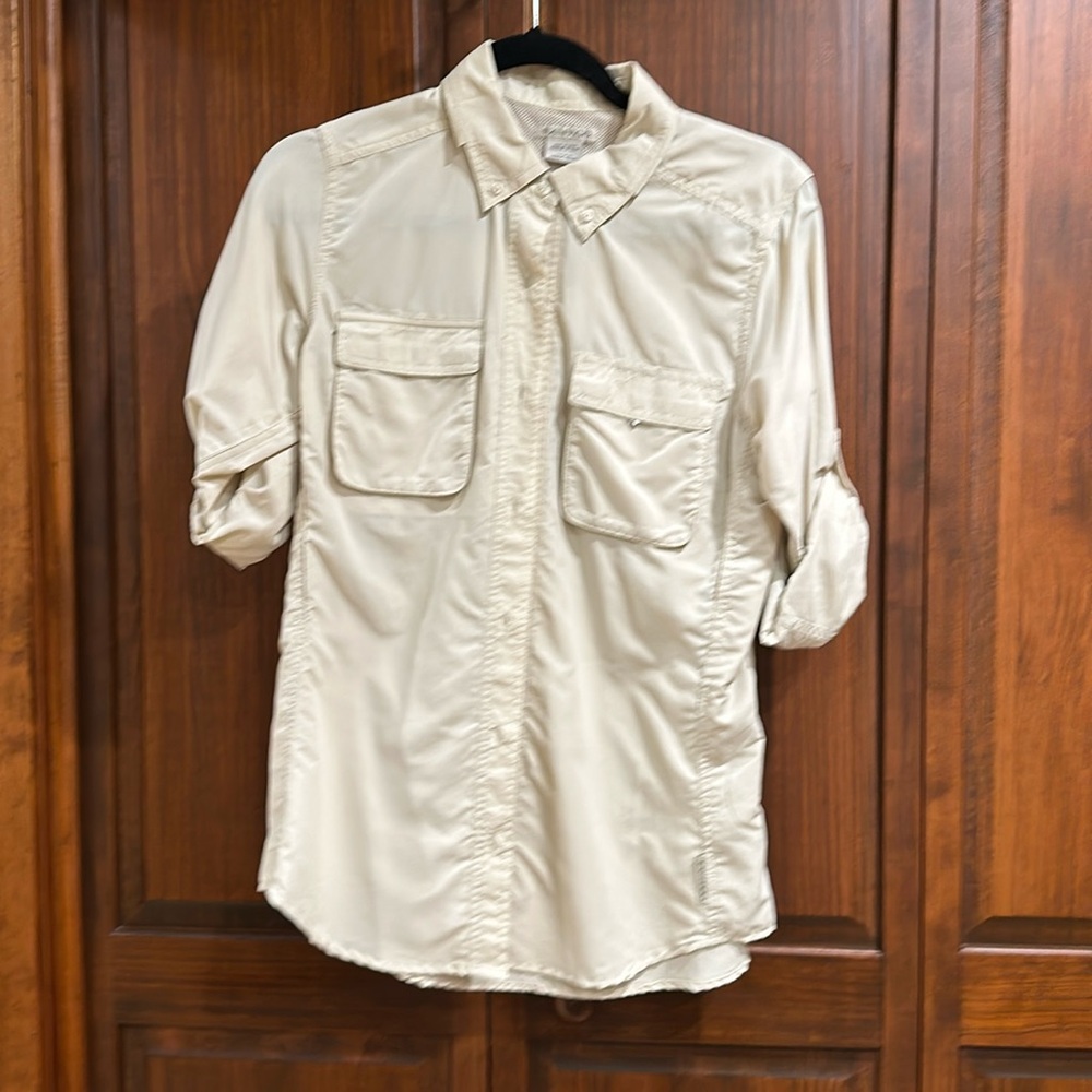 ExOfficio women’s small/petite shirt, tan